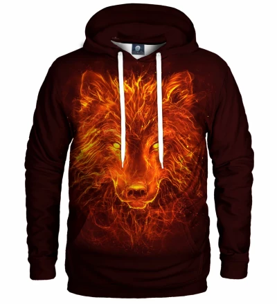 Damska bluza z kapturem Fire Wolf