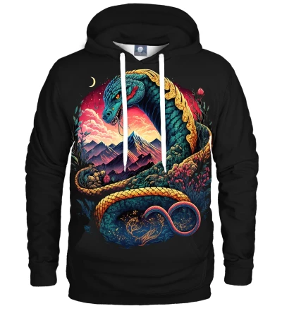 Mystic Snake Black womens hoodie