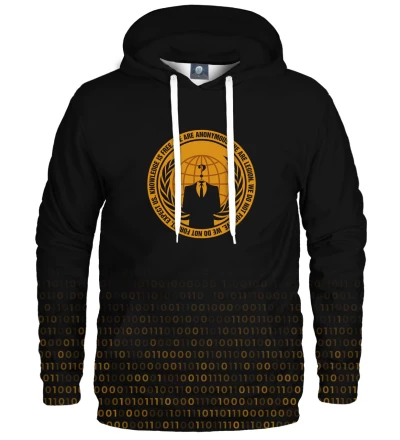 Gold Anonymous womens hoodie