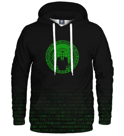 Green Anonymous womens hoodie