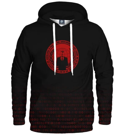 Red Anonymous womens hoodie