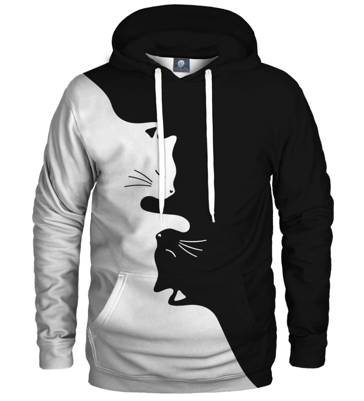 Black and white cat cheap hoodie