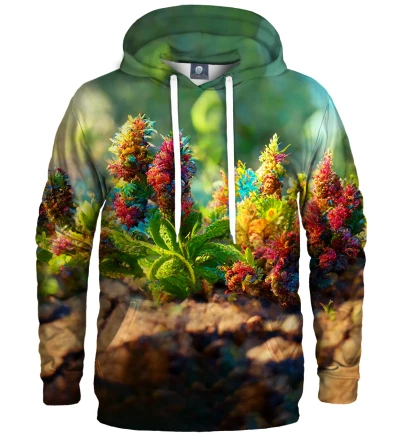 Damska bluza z kapturem Colorful Weed Plant