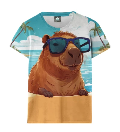 Summer Capybara womens t-shirt