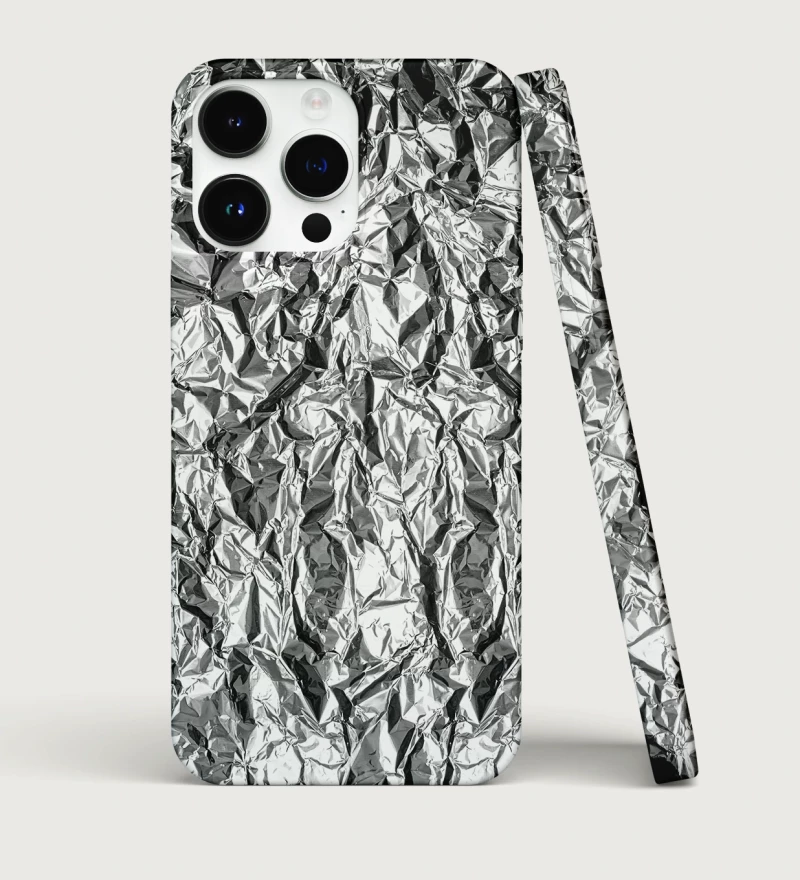 Silver phone case