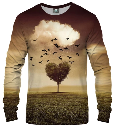 Tree heart womens sweatshirt