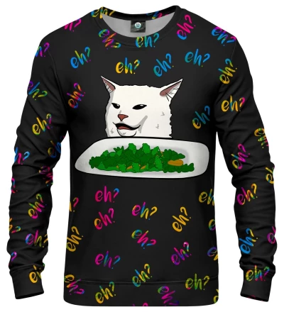 Confused Cat Redux womens sweatshirt