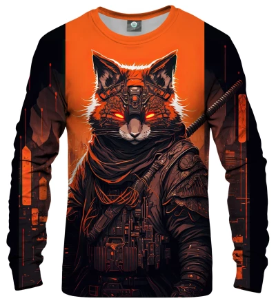 Samurai Cat womens sweatshirt