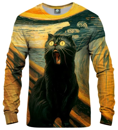 Scream Cat womens sweatshirt