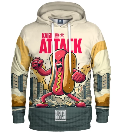 Hot Dog Attack womens hoodie