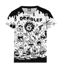 Damski t-shirt Doodles BW