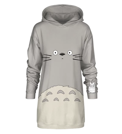 Sukienka oversize z kapturem Totoro