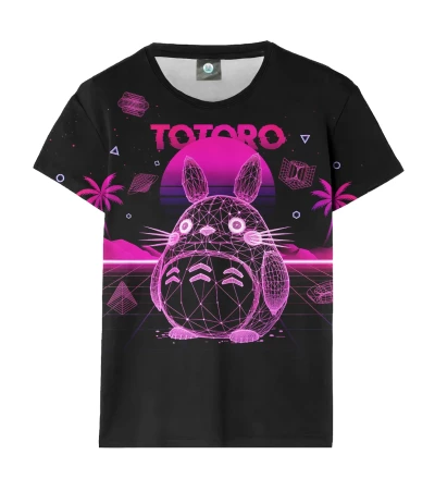 Synthwave Totoro womens t-shirt