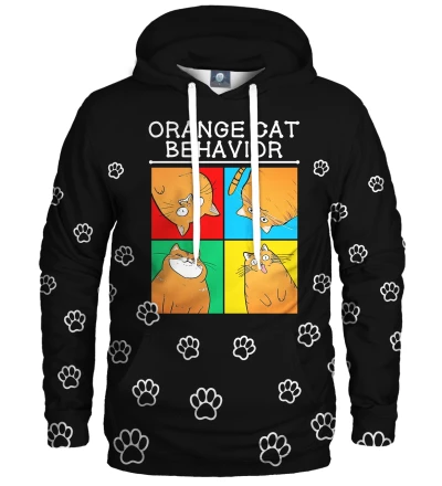 Orange Cat behavior womens hoodie