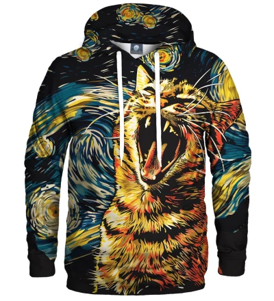 Starry Night Cat womens hoodie