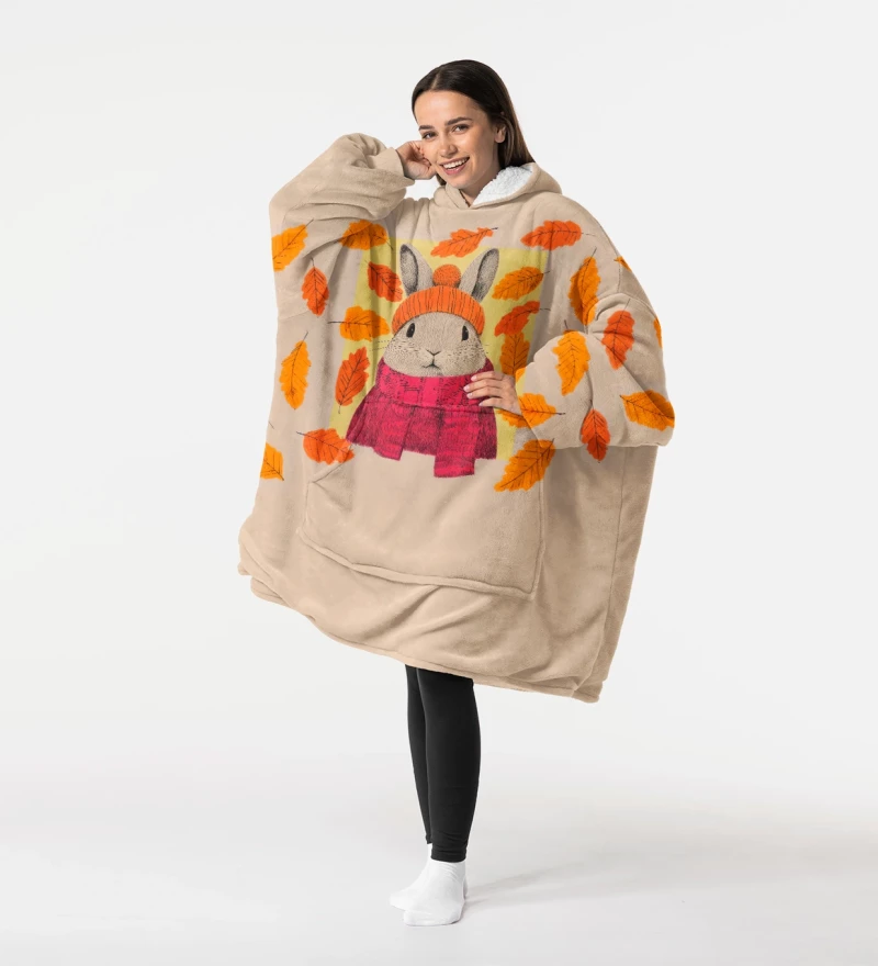 Autumn Bunny huggie blanket