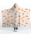 Kawaii Breakfast hooded blanket