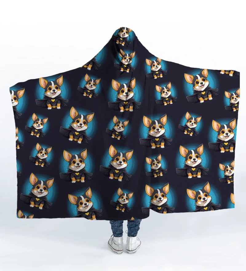 Batdog hooded blanket