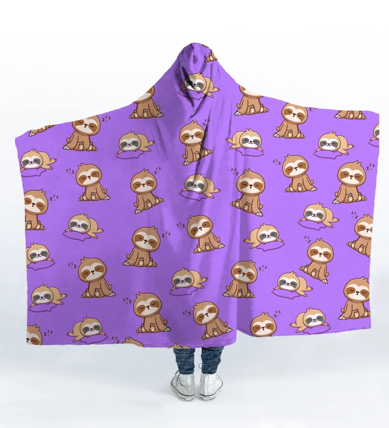 Lazy Sloth hooded blanket