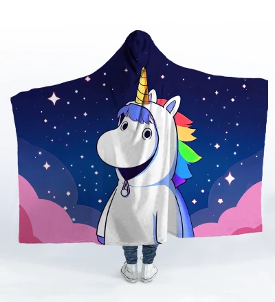 I'm unicorn hooded blanket