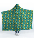 Happy Avocado hooded blanket