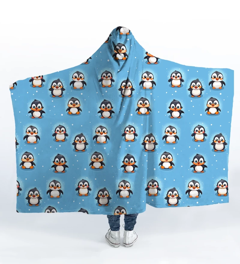 Little Penguins hooded blanket