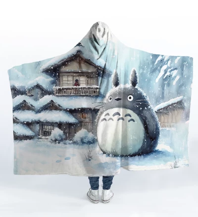 Snowy Day hooded blanket