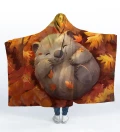 Autumn Wombat hooded blanket