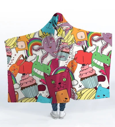 Monsters hooded blanket