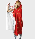 Pizza hooded blanket