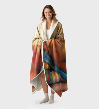 Autumn Capybara sherpa blanket