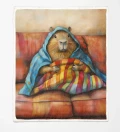 Autumn Capybara sherpa blanket