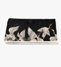 Black Cranes sherpa blanket