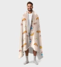 Kawaii Breakfast sherpa blanket