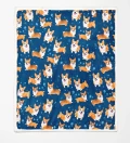 Corgi sherpa blanket