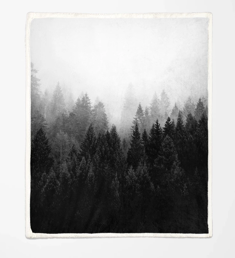 Dark Forest sherpa blanket