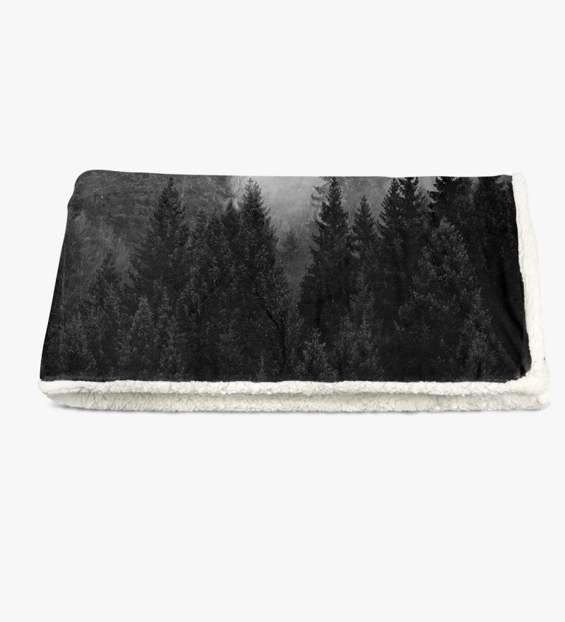 Dark Forest sherpa blanket