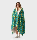 Happy Avocado sherpa blanket