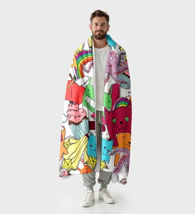 Monsters sherpa blanket