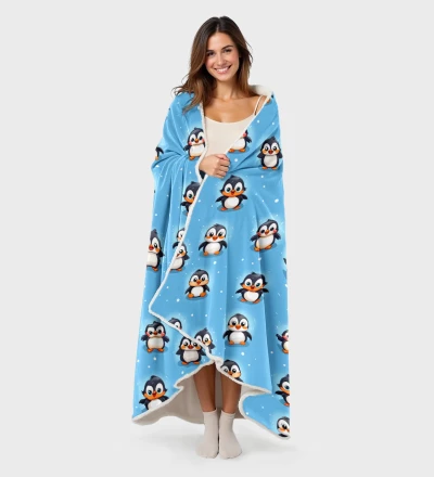 Little Penguins sherpa blanket