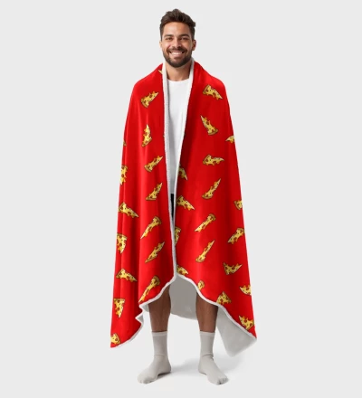 Pizza sherpa blanket