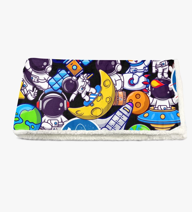 Out in Space sherpa blanket