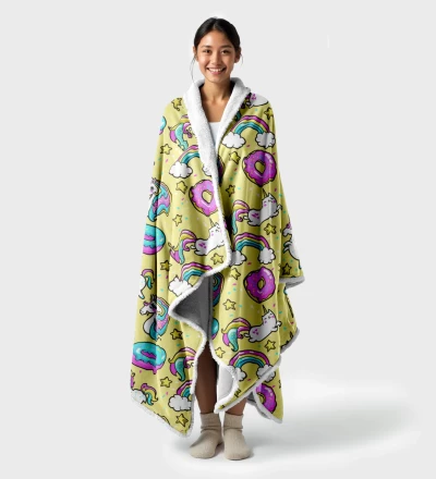 Unicorn sherpa blanket