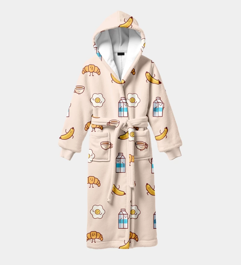 Kawaii Breakfast sherpa robe