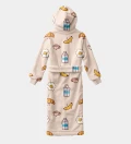 Kawaii Breakfast sherpa robe