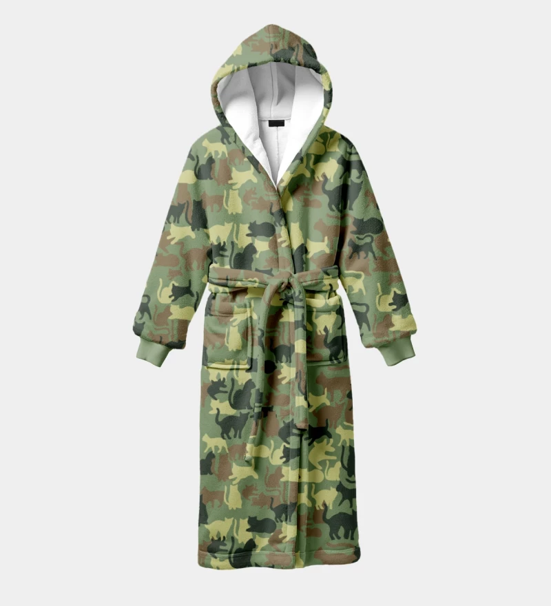 Camo Cats sherpa robe