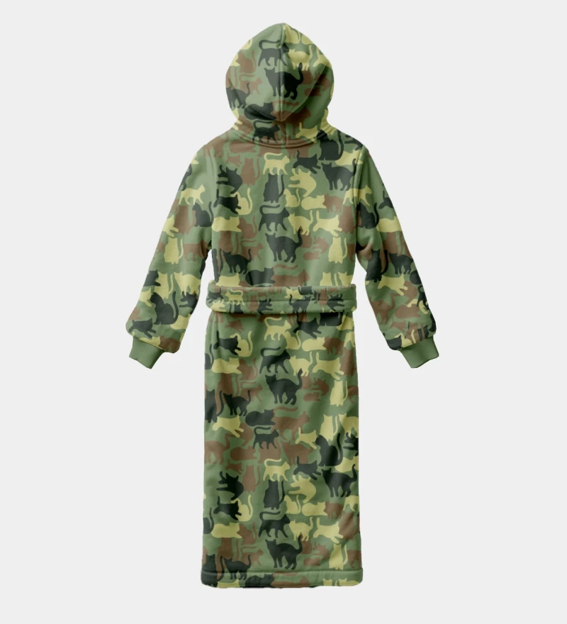 Camo Cats sherpa robe