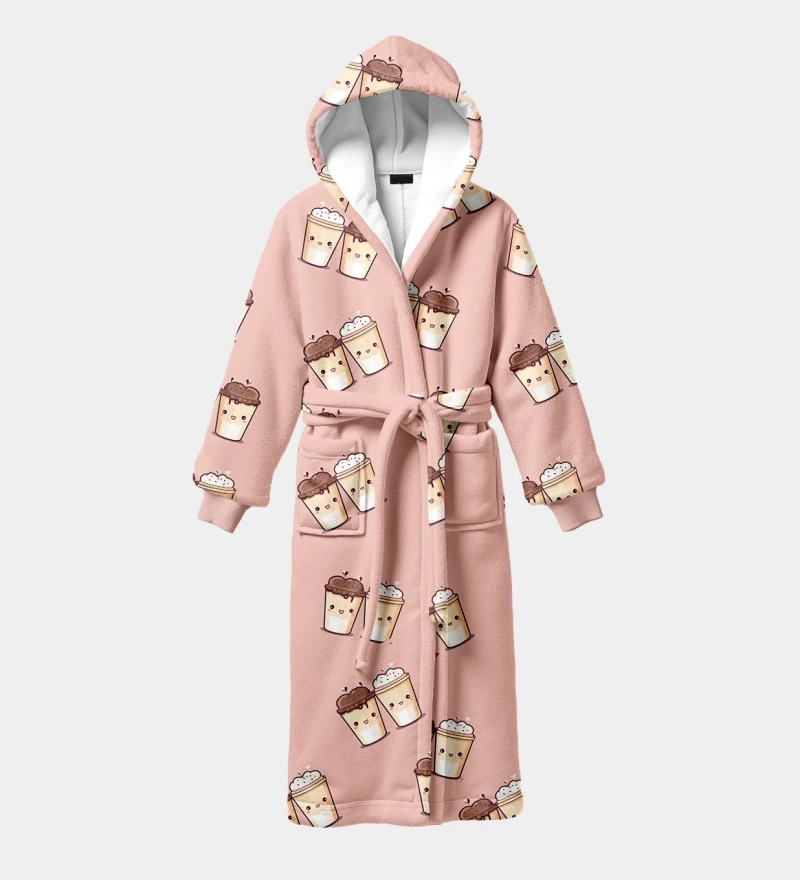 Coffee Love sherpa robe