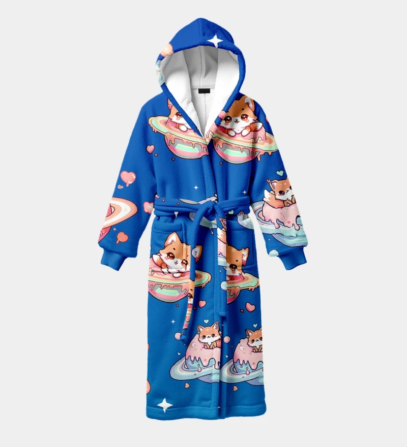 Cute Galaxy sherpa robe