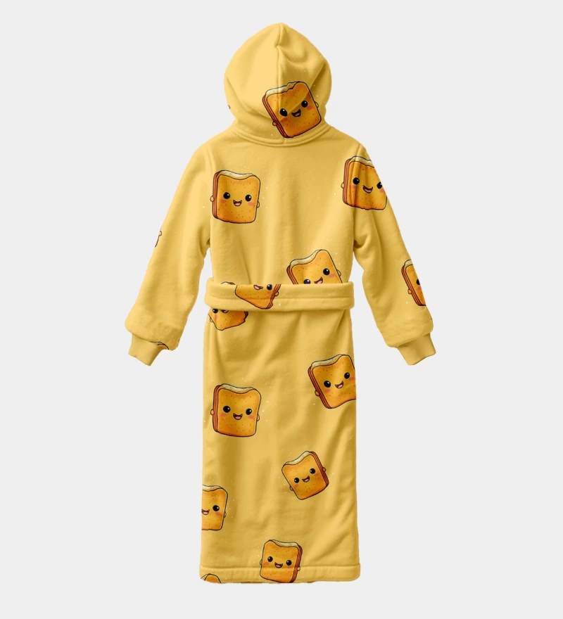 Cute Toast sherpa robe